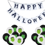 Max Halloween 20x Balloons Banner Set Fun Party Decoration Accessories Ornament