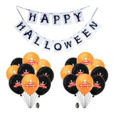 Max 20pcs Latex Balloon Banner Set for Halloween Party Decorations Skeleton