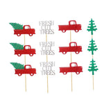 Max 12x Cake Topper Truck Letters Food Pick Cupcake Pick Sticks Birthday Party