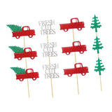 Max 12x Cake Topper Truck Letters Food Pick Cupcake Pick Sticks Birthday Party