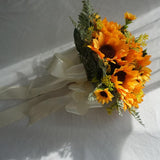 Max Sunflower Bouquet Wedding Bridal Holding Flowers Church Party Office Decor