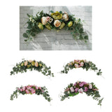Max Artificial Peony Flower Leaves Door Lintel Wreath Garland Wedding Ornaments
