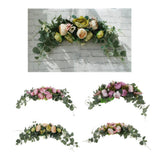 Max Artificial Peony Flower Leaves Door Lintel Wreath Garland Wedding Ornaments