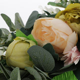 Max Artificial Peony Flower Leaves Door Lintel Wreath Garland Wedding Ornaments