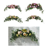 Max Artificial Peony Flower Leaves Door Lintel Wreath Garland Wedding Ornaments