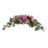 Max Artificial Flower Door Lintel Wreath Garland Window Door Decor Pink