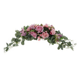 Max Artificial Flower Door Lintel Wreath Garland Window Door Decor Pink