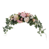 Max Artificial Flower Door Lintel Wreath Garland Window Door Decor Champagne
