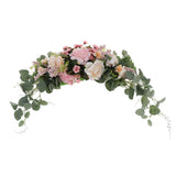 Max Artificial Flower Door Lintel Wreath Garland Window Door Decor Champagne