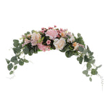 Max Artificial Flower Door Lintel Wreath Garland Window Door Decor Champagne