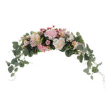 Max Artificial Flower Door Lintel Wreath Garland Window Door Decor Champagne