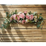 Max Artificial Flower Door Lintel Wreath Garland Window Door Decor Champagne