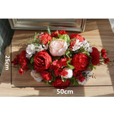 Max Fake Flower Wedding Arrangement Bouquets Home Table Centerpieces Red