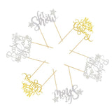 Max 6 Christmas Cake Topper Picks Photo Christmas Party Supplies Cake Decoration