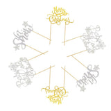 Max 6 Christmas Cake Topper Picks Photo Christmas Party Supplies Cake Decoration