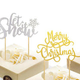 Max 6 Christmas Cake Topper Picks Photo Christmas Party Supplies Cake Decoration