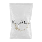 Max Elegant Bridal Pearls Beads Crown Headband Party Flower Hair Band Headwear
