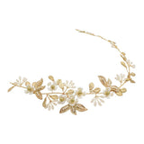 Max Elegant Bridal Pearls Beads Crown Headband Party Flower Hair Band Headwear