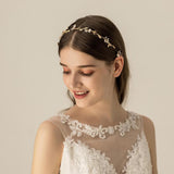 Max Elegant Bridal Pearls Beads Crown Headband Party Flower Hair Band Headwear
