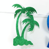 Hawaiian Style Banner Bunting Garlands Summer Party Hanging Decor Blue