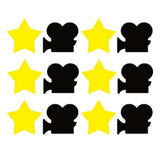 Max 12x Glitter Movie Theme Mini Stickers Decal Cards Making Favor Decor 38mm