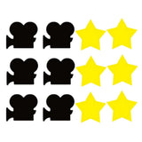 Max 12x Glitter Movie Theme Mini Stickers Decal Cards Making Favor Decor 38mm