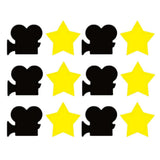 Max 12x Glitter Movie Theme Mini Stickers Decal Cards Making Favor Decor 38mm