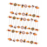 Max 48Set Thanksgiving Cupcake Toppers Cake Picks Cake Decoration Party Favor