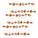 Max 48Set Thanksgiving Cupcake Toppers Cake Picks Cake Decoration Party Favor