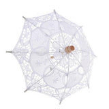 Max Chinese Style Folding Fan Umbrella Set Retro Wedding Decoration white