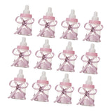 Max 12pcs Creative Nursing Bottle Candy Boxes Wedding Party Favor Pink