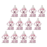 Max 12pcs Creative Nursing Bottle Candy Boxes Wedding Party Favor Pink