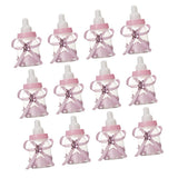 Max 12pcs Creative Nursing Bottle Candy Boxes Wedding Party Favor Pink