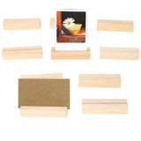 Max 10Pcs Rustic Natural Wood Place Card Holder Message Memo Wedding Decoration