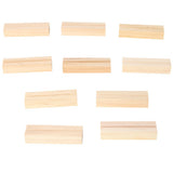 Max 10Pcs Rustic Natural Wood Place Card Holder Message Memo Wedding Decoration