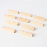 Max 10Pcs Rustic Natural Wood Place Card Holder Message Memo Wedding Decoration
