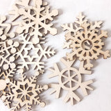 10x Assorted Wood Ornaments Ornament Xmas Pieces Embellishments DIY Craft