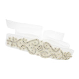 Max Crystal Bridal Sashes Dress Belt Silver Waistband Decoration Accessories