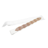 Max Flowers Rhinestone Crystal Dress Belt Sash Belt Shiny Evening Bridal Belts