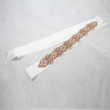 Max Flowers Rhinestone Crystal Dress Belt Sash Belt Shiny Evening Bridal Belts