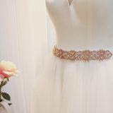 Max Flowers Rhinestone Crystal Dress Belt Sash Belt Shiny Evening Bridal Belts