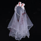Max Halloween Skull Veil Headband Costume Cosplay Party Fancy Dress Red Skull
