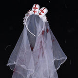Max Halloween Skull Veil Headband Costume Cosplay Party Fancy Dress Red Skull