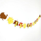 Max Thanksgiving Banner with Leaf Bunting Backdrop Home Fall Party Decor Favor