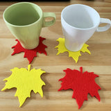Max Maple Leaf Shape Coaster Cup Pad Non-woven Fabric Dinner Coffee Dish Tray