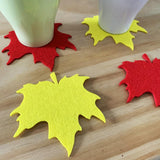 Max Maple Leaf Shape Coaster Cup Pad Non-woven Fabric Dinner Coffee Dish Tray