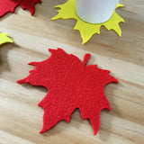 Max Maple Leaf Shape Coaster Cup Pad Non-woven Fabric Dinner Coffee Dish Tray