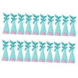 Max 20pcs Creative Triangle Cone Mermaid Bowknot Candy Boxes Party Favor Blue 2