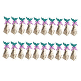 Max 20pcs Creative Triangle Cone Mermaid Candy Boxes Party Favor Grey