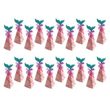 Max 20pcs Creative Triangle Cone Mermaid Candy Boxes Party Favor Rose Red